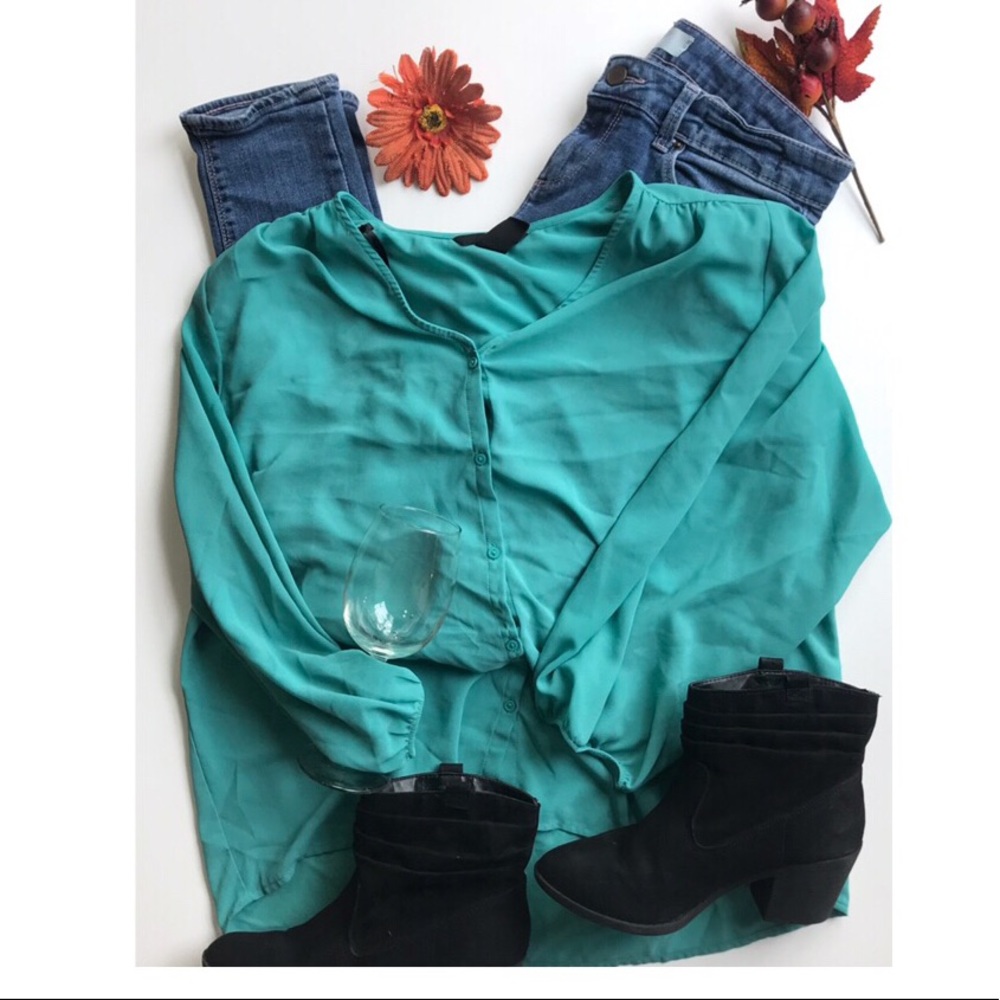 H&M green long sleeve